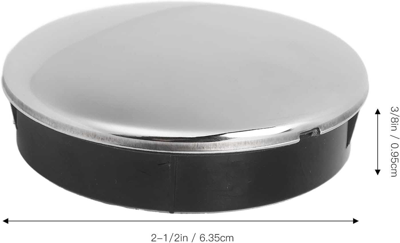 Ejoyous 2.5 Inch (6.35Cm) Boat Steering Wheel Center Cap, 316 Stainless Steel, ABS Material Snap-In Quick Installation, for Yacht Steering Wheels Enhances Grip Safety Durable