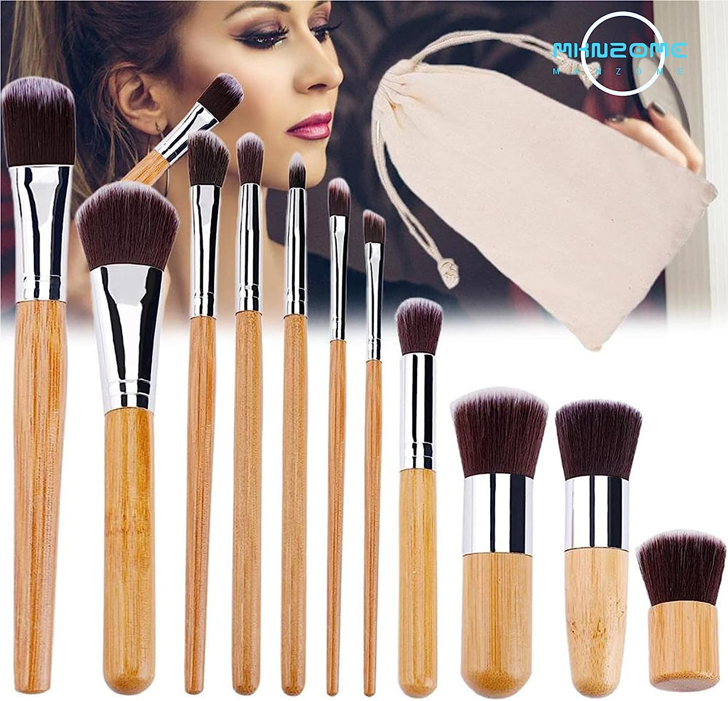 Professional Makeup Cream Contour Palette, MKNZOME 12 Colours Concearler Full Coverage & Makeup Brush Set Contour Concearler Palette Contouring Face Make up for Women Girls - 5 image number 5
