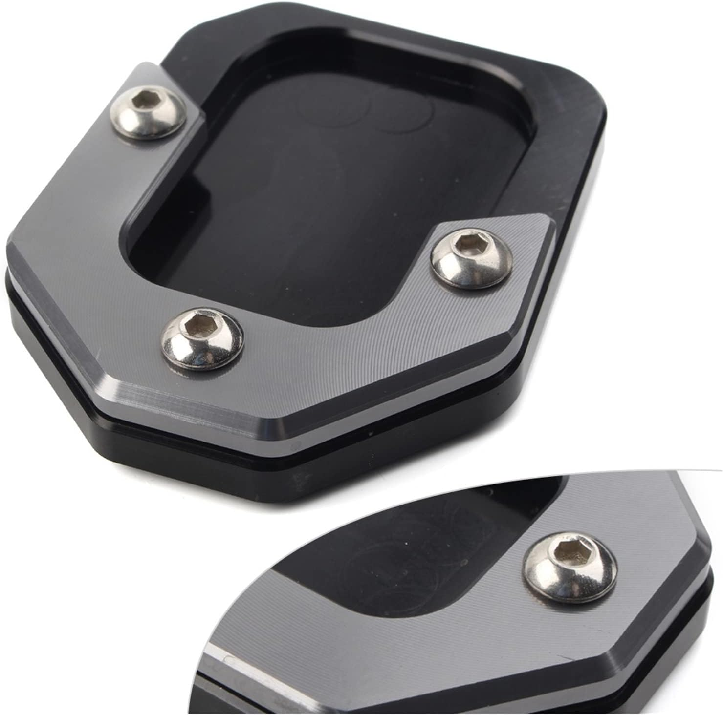 KANGYEBAIHUODIAN Motorbike Aluminum ​Kickstand Enlarge Plate Pad Fit for BMW C400X 2018-2021 & C400GT 2019 2020 2021 (Color : Titanium) image number 3