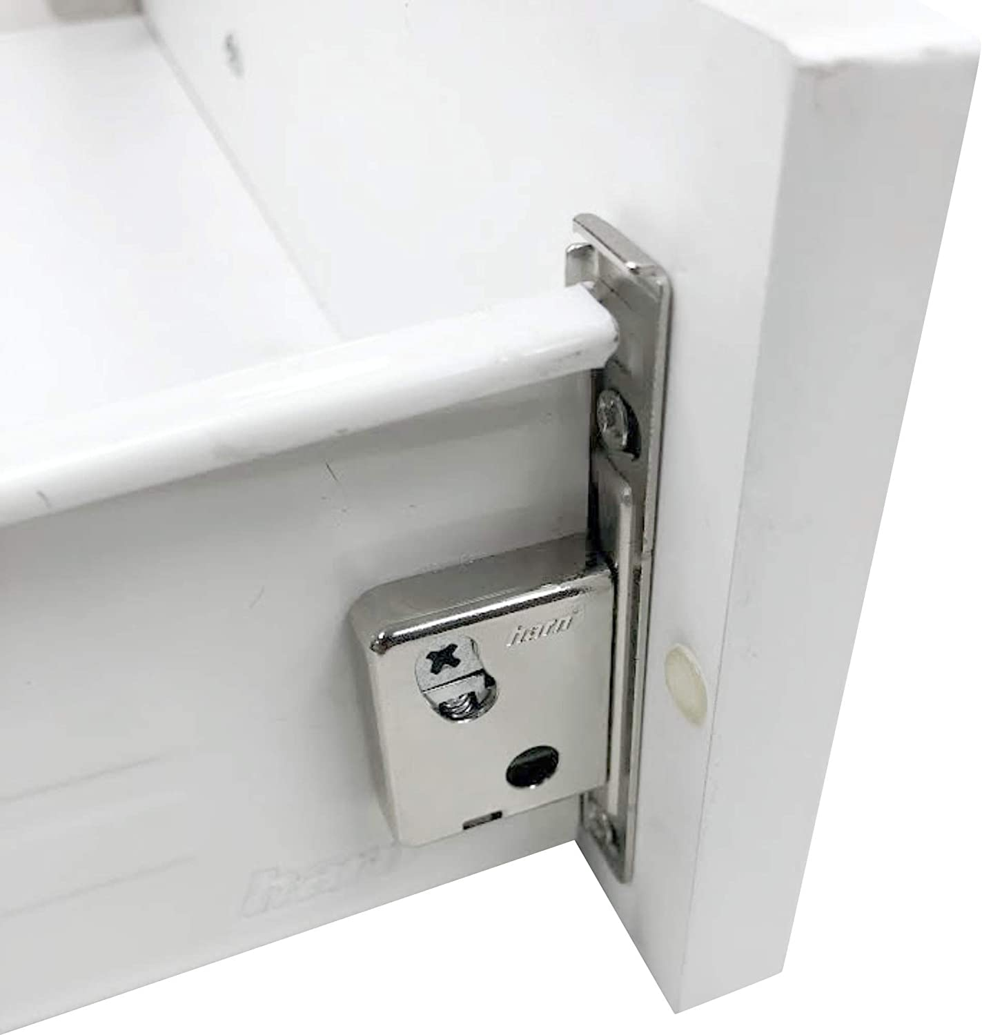 Rok Hardware Harn Impaz Drawer Box Slide Runner Left/Right Clip on Screw on Front Fixing Bracket Pair (1 Pair, Left/Right) image number 6