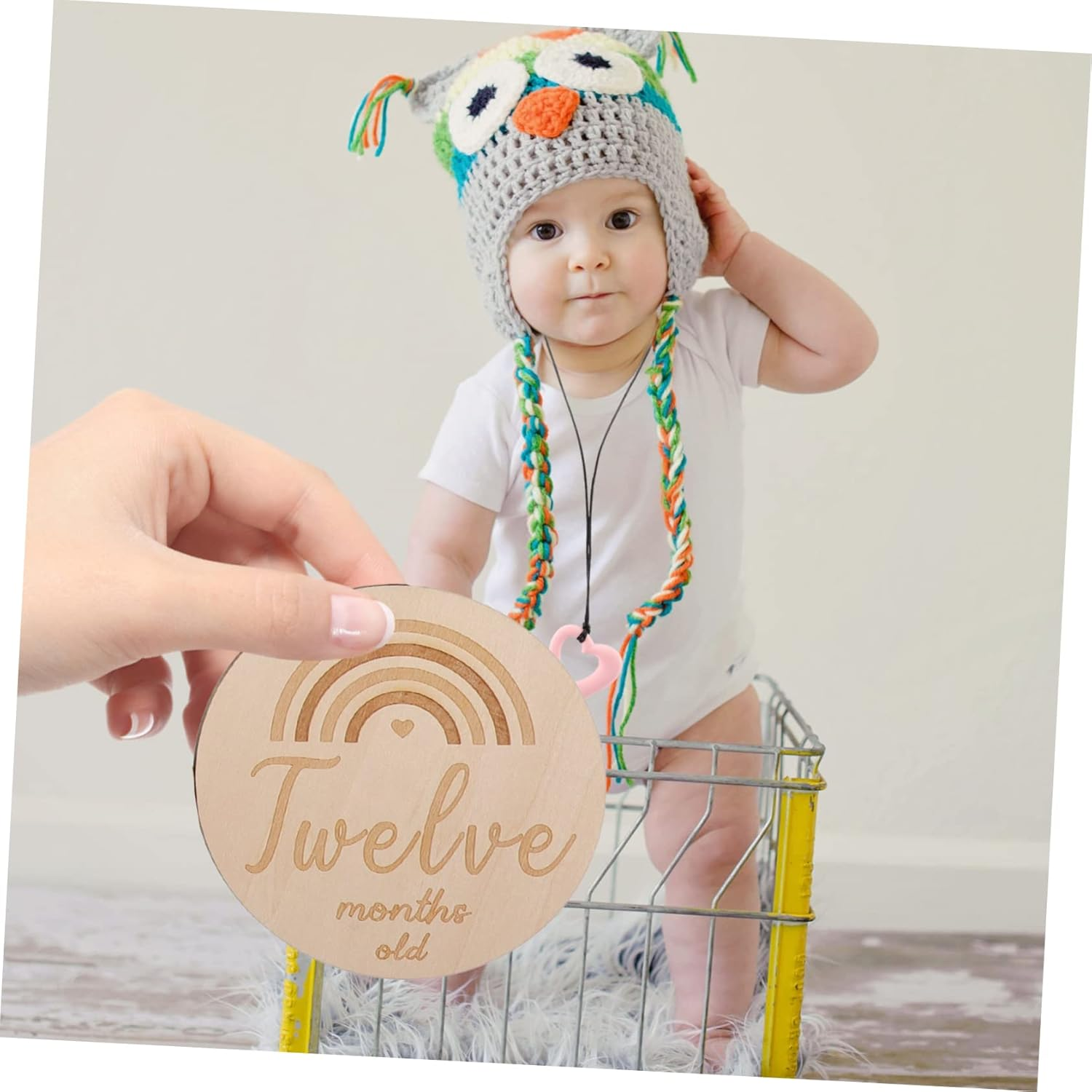 ERINGOGO 13Pcs Monthly Milestone Sign for Newborn Name Welcome Announcement Decor image number 1