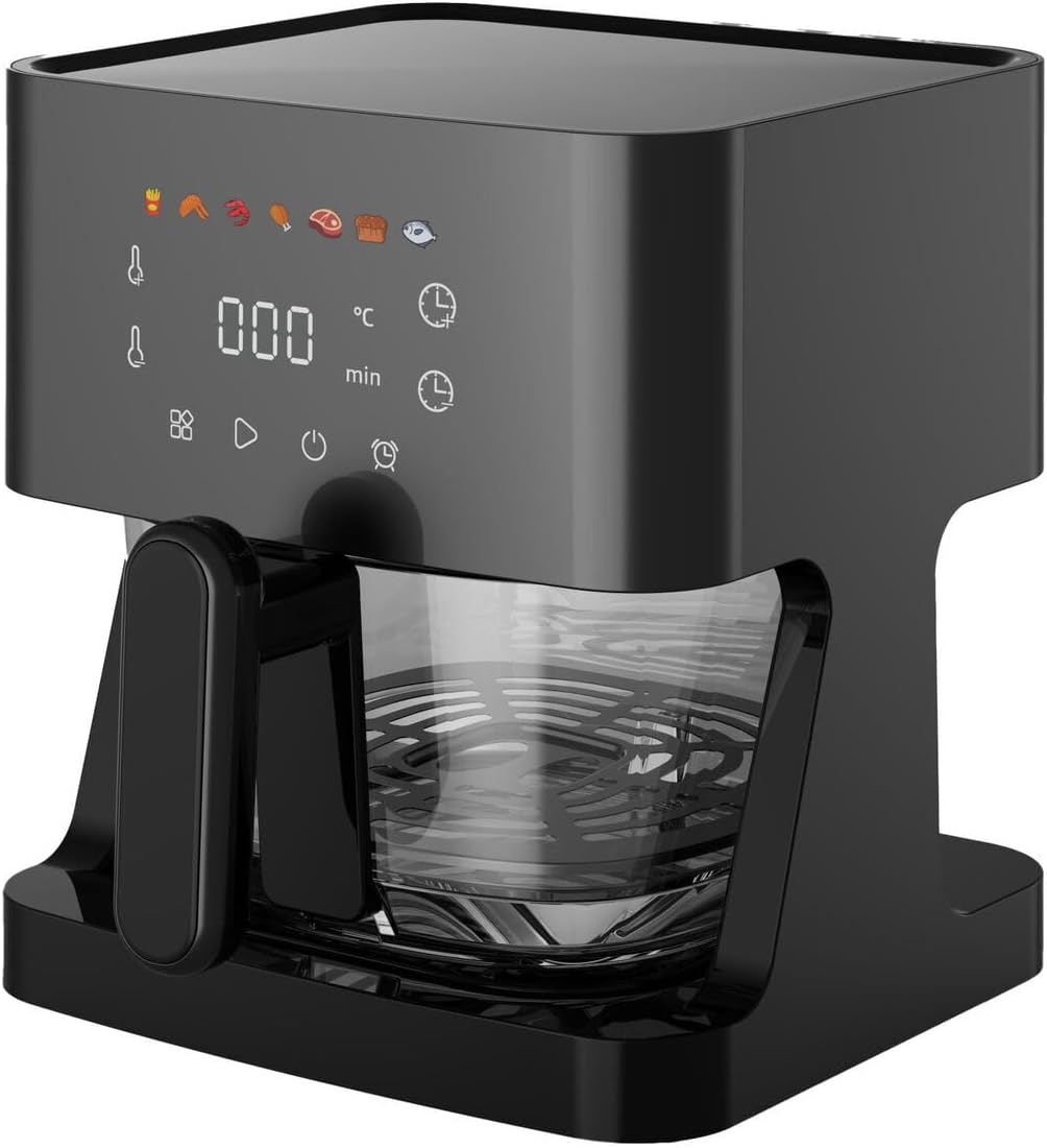 Healthy Choice 5L Glass Digital Air Fryer with Touch Control Panel, 7 Presets, Adjustable Temperature 80&ndash;200&deg;C, Easy-Clean Dishwasher-Safe Basket image number 3