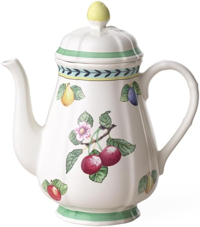 Villeroy & Boch 1044120070 Royal Coffee Pot, Classic Jug with Lid, Maofof High Quality Premium Porcelain, Dishwasher Safe, 1100 Ml - 1250 Ml, French Garden