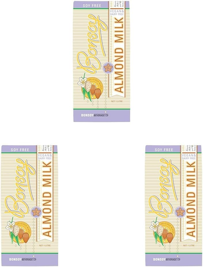 Bonsoy Almond Milk 1 Litre (Pack of 3)