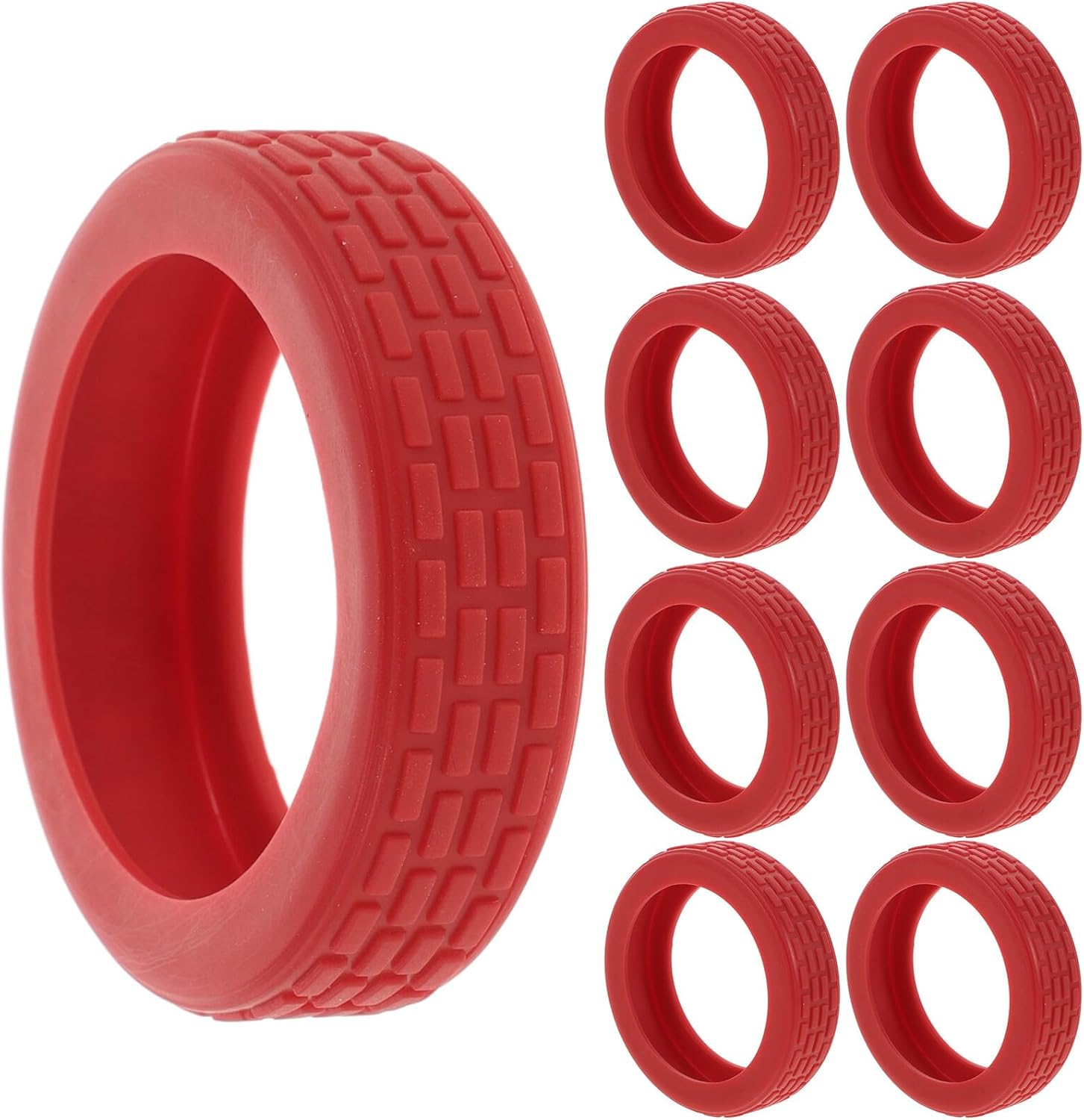 HEALEEP 8Pcs Luggage Wheel Protective Covers Silent Silicone Suitcase Wheel Covers Noise-Reducing Travel Accessories Wine Red 55X55X15Mm