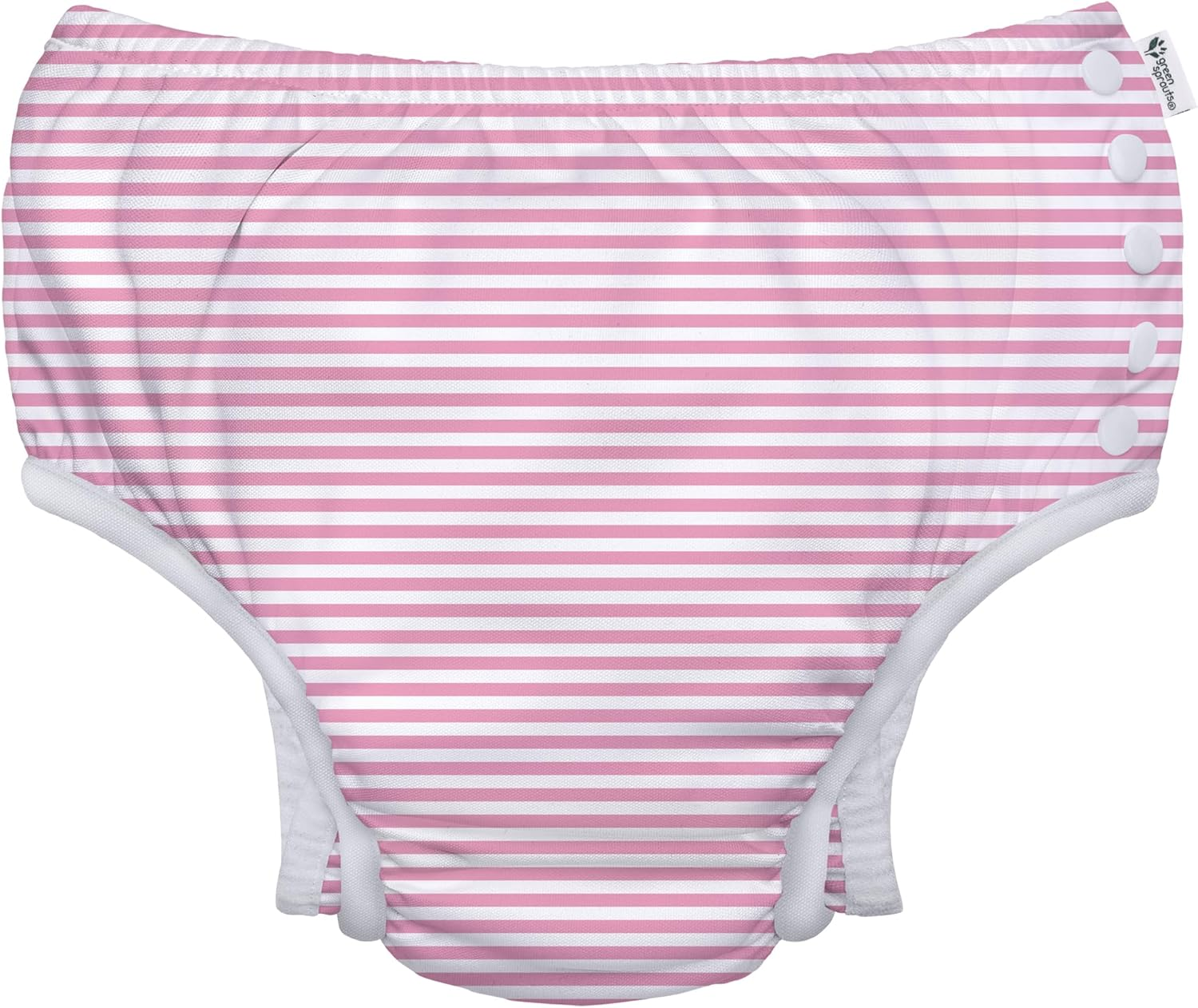 I Play. Snap Reusable Absorbent Swimsuit Diaper-Light Pink Pinstripe, Pink, 6 Months