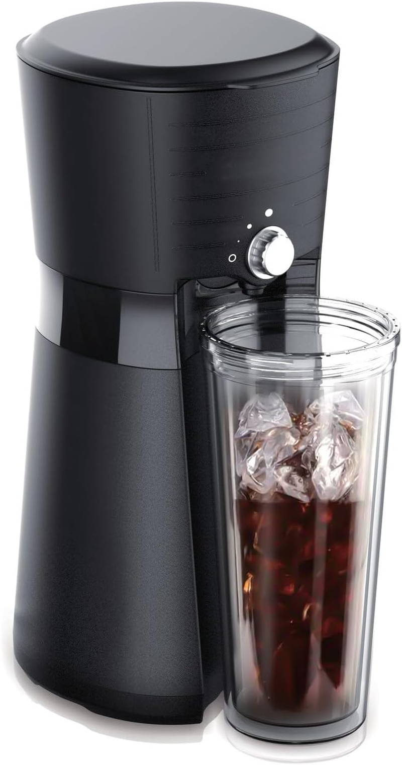 Healthy Choice Barista Mate by Healthy Choice Digital Iced Coffee Maker - Quick Brew, Rich Flavor, Reusable Tumbler with Straw, Integrated Measuring System, Reusable Coffee Filter - 10Oz Cup Included image number 2