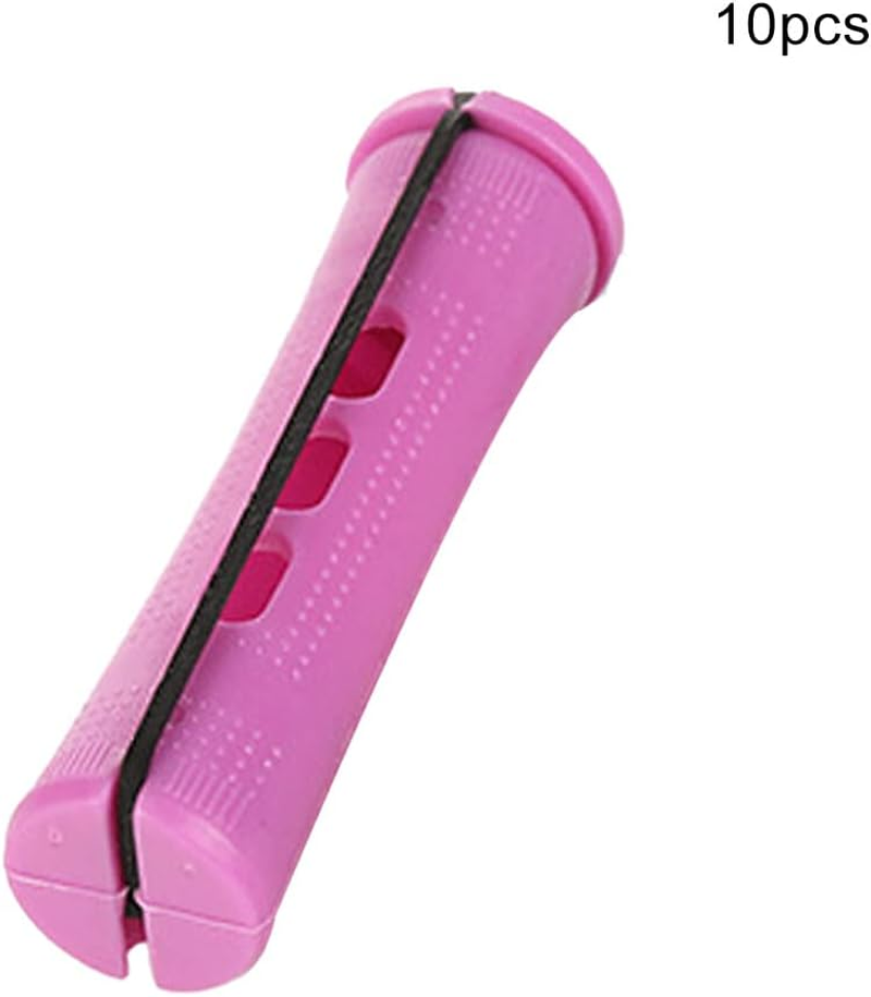 10 Pieces Hair Rollers Long-Time Service Assorted Colors Hairdressing Self Holding Magnetic Unique Design, 1.9Cm 1 Purple, 10 Items image number 4