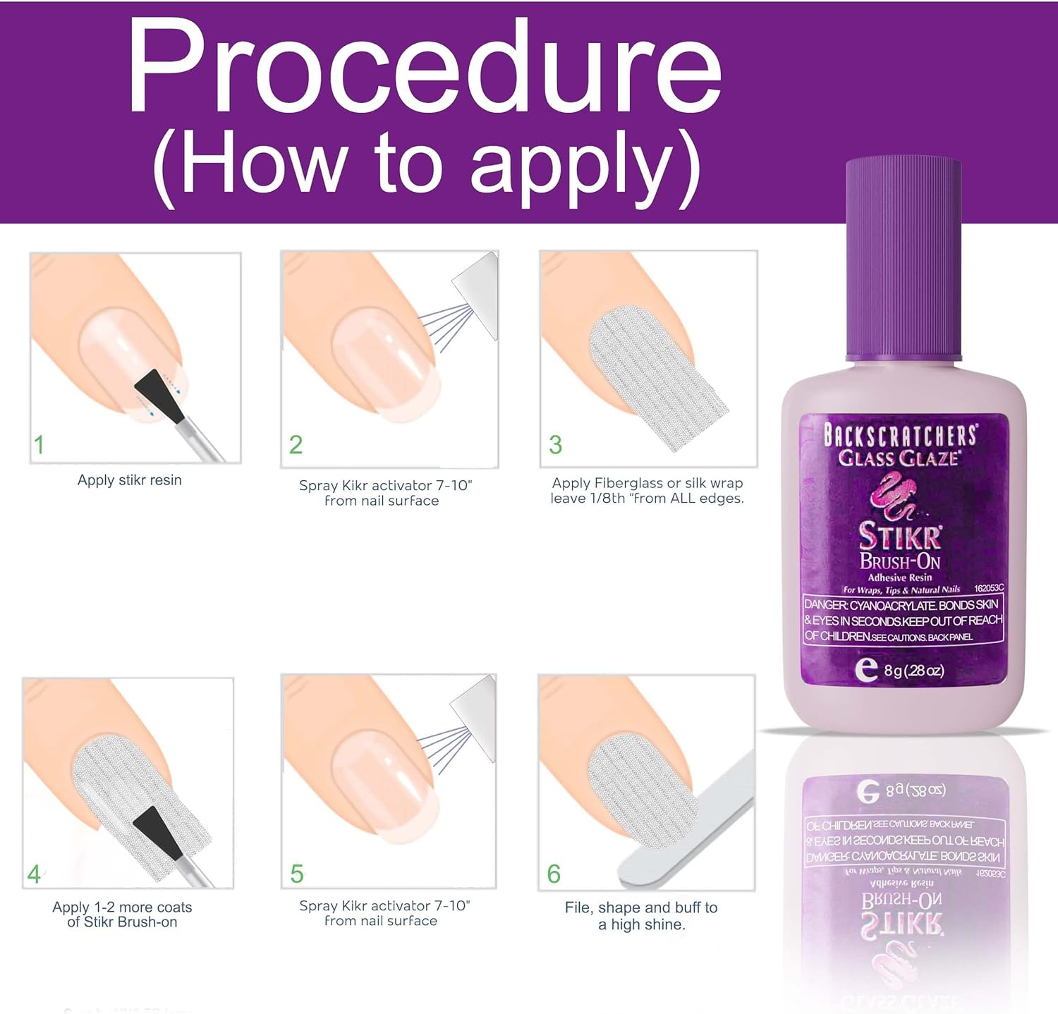 BACKSCRATCHERS Stikr Brush-On Resin - 8Gm by BACKSCRATCHERS image number 1