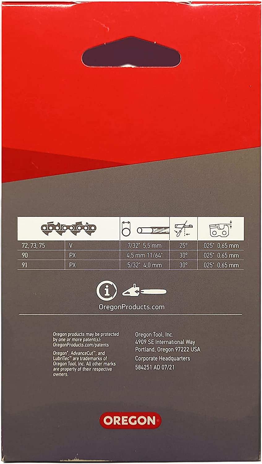 Oregon Advancecut&trade; Saw Chain to Fit 16-Inch (40Cm) Dewalt, Greenworks, Mcculloch and Parkside Chainsaws, 56 Drive Links (90PX056E) image number 6