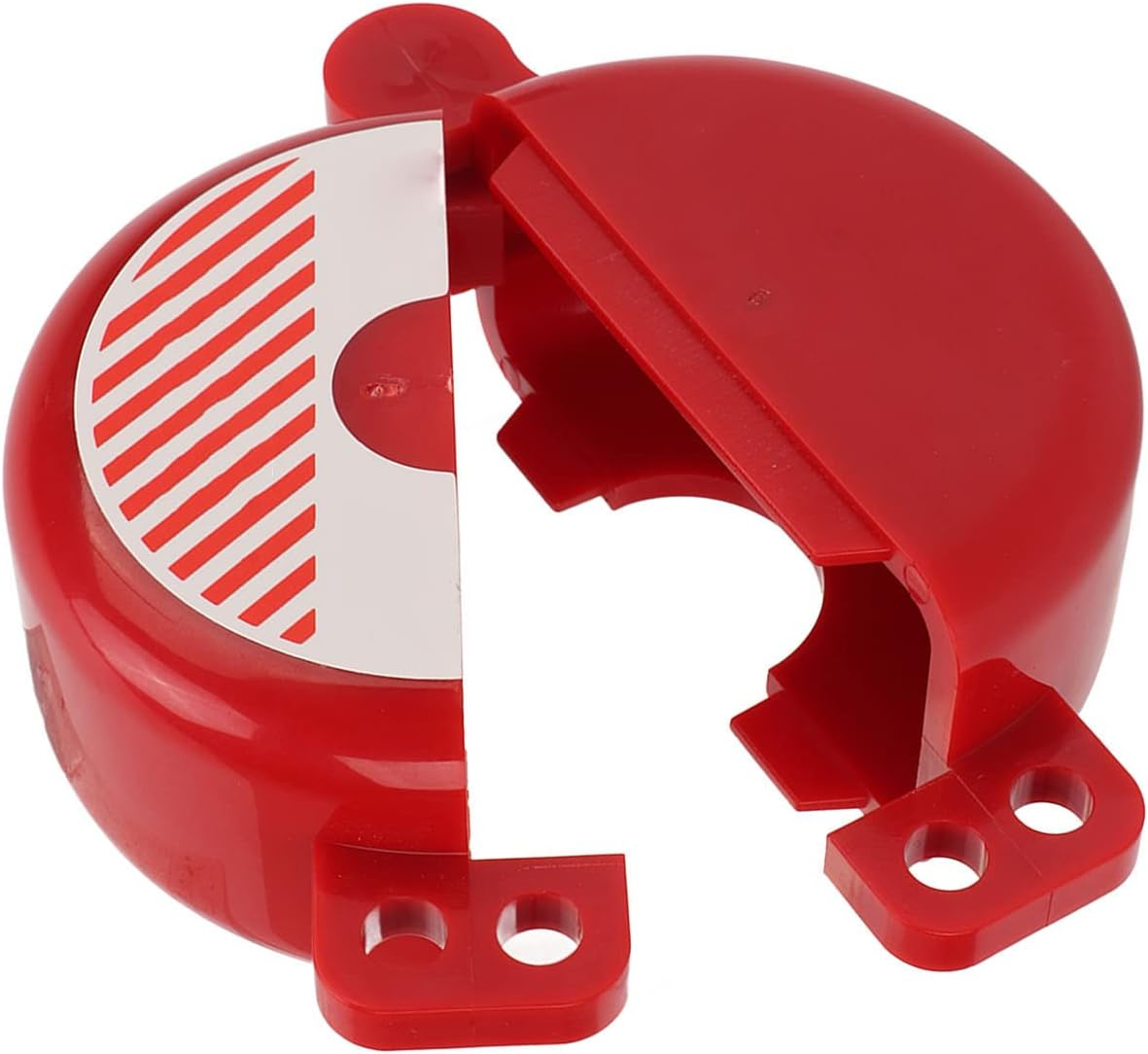 Joyzan Gate Valve Lockout, Valve Lockout Device Red Safety Lock Tagout Pressurized Gas Valves Plastic for Various Oxygen Storage Tanks Professional and Industrial Outdoor Use Water Spigot Faucet Locks image number 5