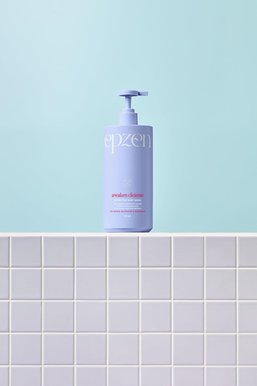 Epzen Awaken Cleanse Invigorating Body Wash - Pink Grapefruit, Sweet Orange & May Chang Oils Body Wash Shower Gel - Skin Softening, Energising Daily Cleanser with Pump