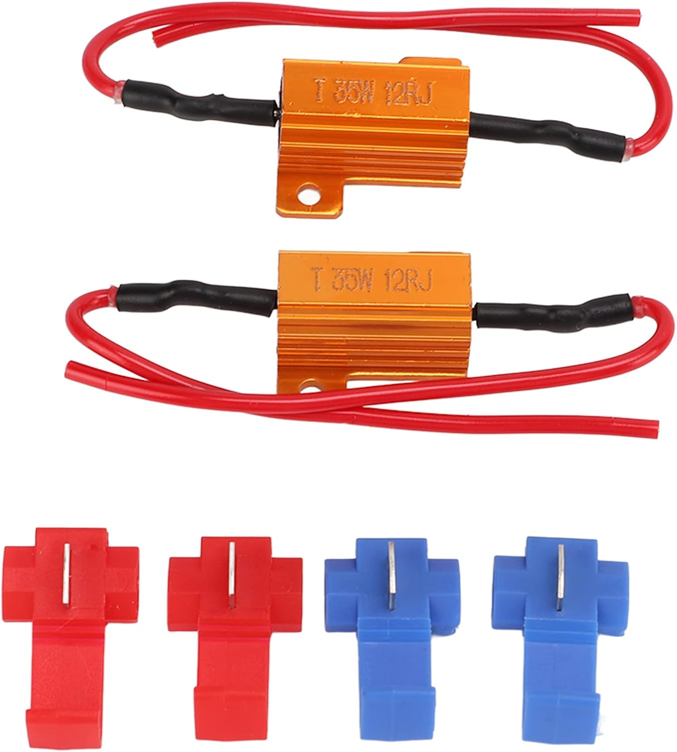2Set 35W Resistance Decoder, Abs Load Indicator Resistor with Aluminum Alloy, anti Flashing Resistance Decode Load Resistor for Decoder Resistor image number 3