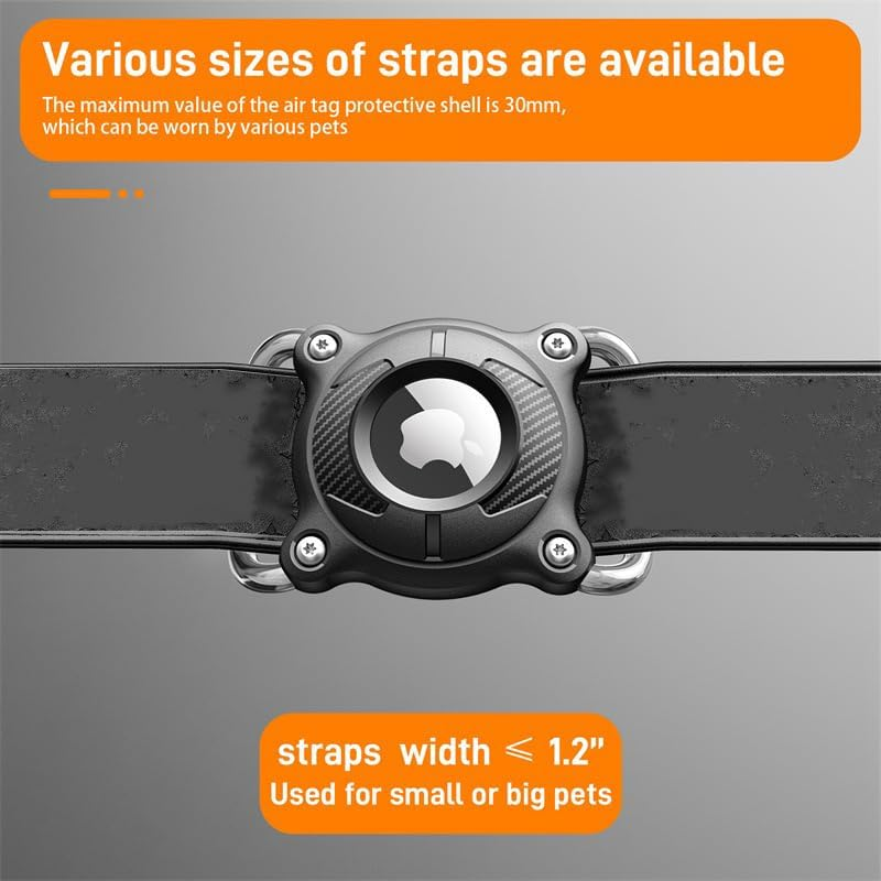 Airtag Dog Collar Holder | Airtag Dog Waterproof - Protective Airtag Case Holder for Dog Collar and Cats with Removable Metal Loop, Sturdy TPU, Lightweight, Compact Size, Fits 1" Width Collar image number 4