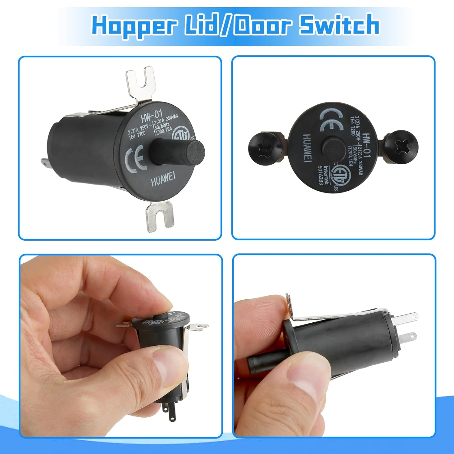 Dophee 3 PCS Hopper Lid/Door Switch Kit, Replacement Part for Masterbuilt Gravity Series 560/800/1050 XL and Digital Charcoal Grill and Smoker image number 2