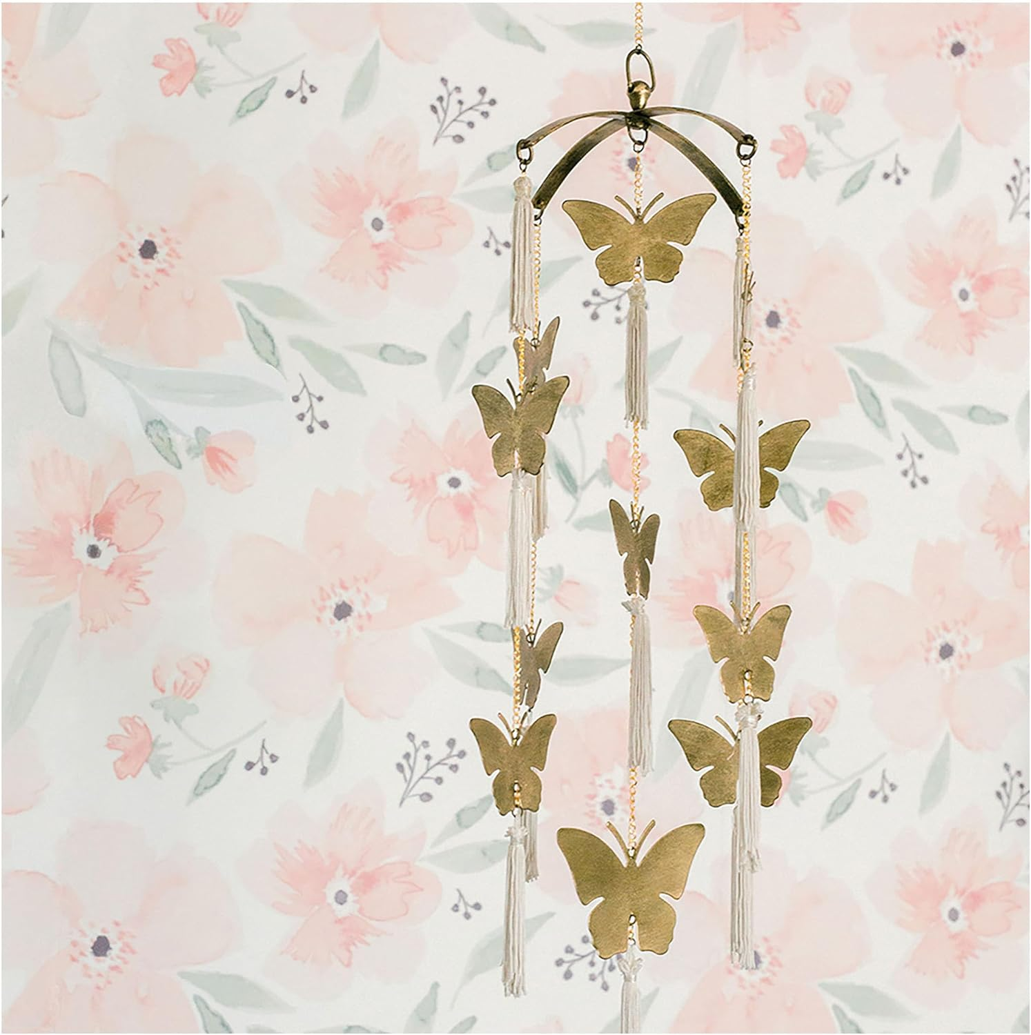 Crane Baby Floral Wallpaper for Nursery, Removable Wallpaper for Boys and Girls, Pink Floral, 20.87&rdquo;W X 270" H image number 1
