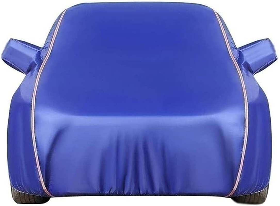Breathable Car Cover Compatible with Jeep/Grand Cherokee/Grand Cherokee SRT | Anti-Hail Car Paint Protection Car Tarpaulin with Cotton Zipper (Color : Blue, Size : Grand Cherokee SRT)