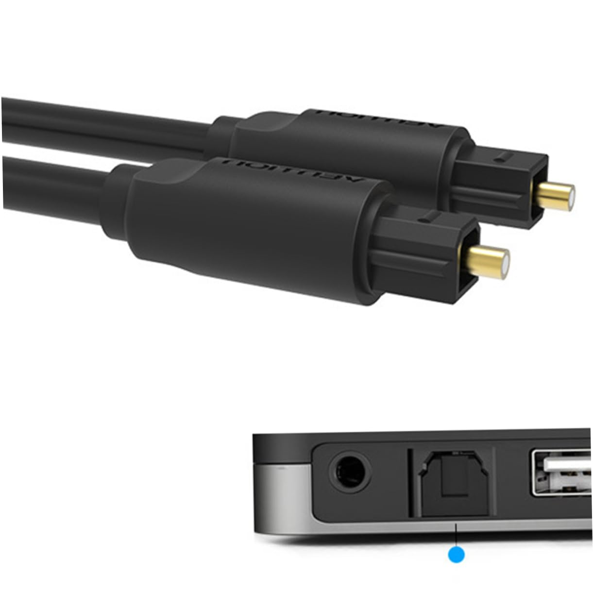 LIFKICH 1.5M Audio Cable for Home Theater Digital Speaker Amplifier Connection Black Fiber Optic Cord for Sound Quality image number 6