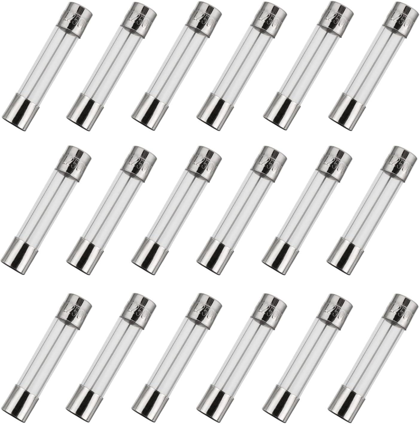Bojack 6 X 30 Mm 2.5 a 250 V 0.24 X 1.18 Inch F2.5AL250V 2.5 Amp 250 Volt Fast-Blow Glass Fuses (Pack of 18)