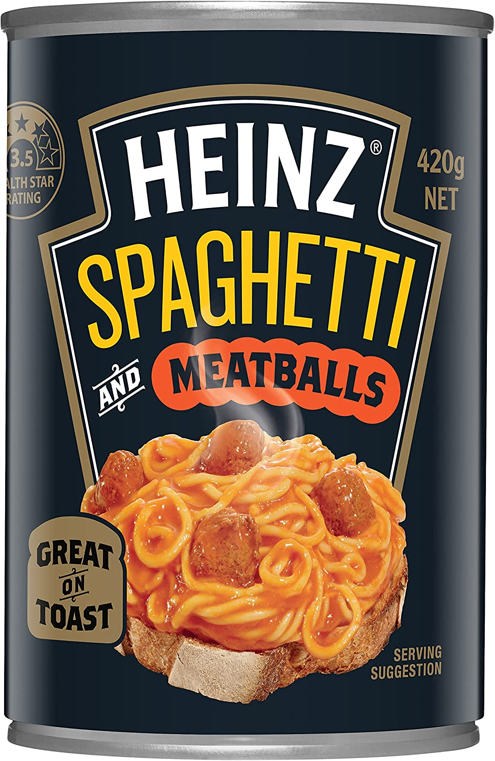 Heinz Spaghetti and Meatballs Canned Pasta in Tomato Sauce Ready to Eat Quick and Convenient Meal Tinned Spaghetti in Tomato Sauce 420G image number 1