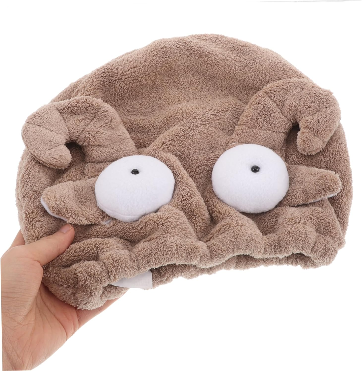 BESTYASH Cartoon Coral Fleece Hair Drying Cap Adorable Super Absorbent Towel Wrap for Women Quick Drying for Bathing Spa and Shower Use Whimsical Design image number 6