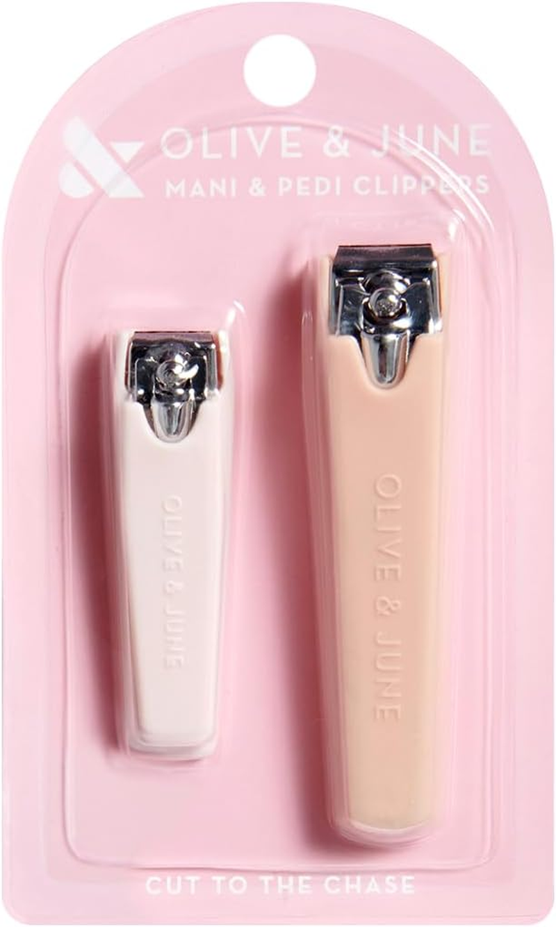 Olive & June Nail Clipper Set | Flat-Edge Clippers for Manis & Pedis | Small Clipper for Fingernails & Large Clipper for Toenails | Salon-Quality Nail Prep Tools for At-Home Manicures & Pedicures image number 1