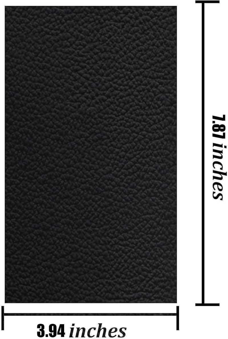 Leather Repair Patches 3.9&times;7.87 Inch 6 Pieces for Sofa, Couch, Car Seat, Cabinet, Bag Anti-Scratch Patches First Aid Patches Repair Leather Black image number 2