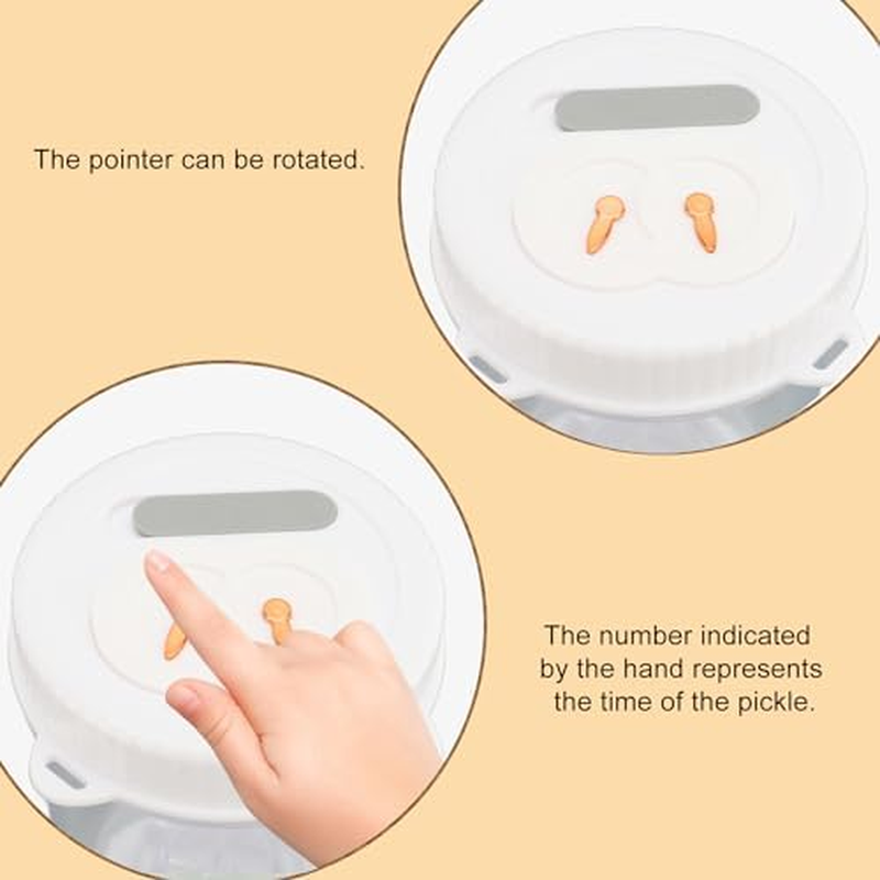 Bewinner 25Oz Pickle Jar with Strainer Flip, Olive Hourglass Pickle Container, Leakproof Dry Wet Separation Kimchi Containers for Gherkin Jalapeno image number 6