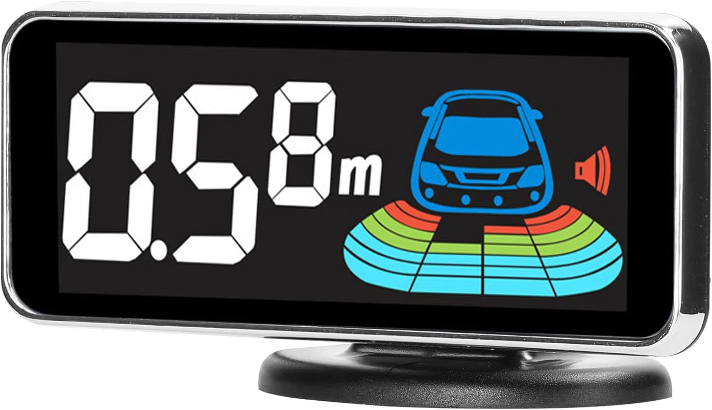 Weytoll Car Parking Sensor Rear Reversing Radars System with 8 Parking Sensors Distance Detection LCD Distance Display Sound Warning Buzzer White image number 4