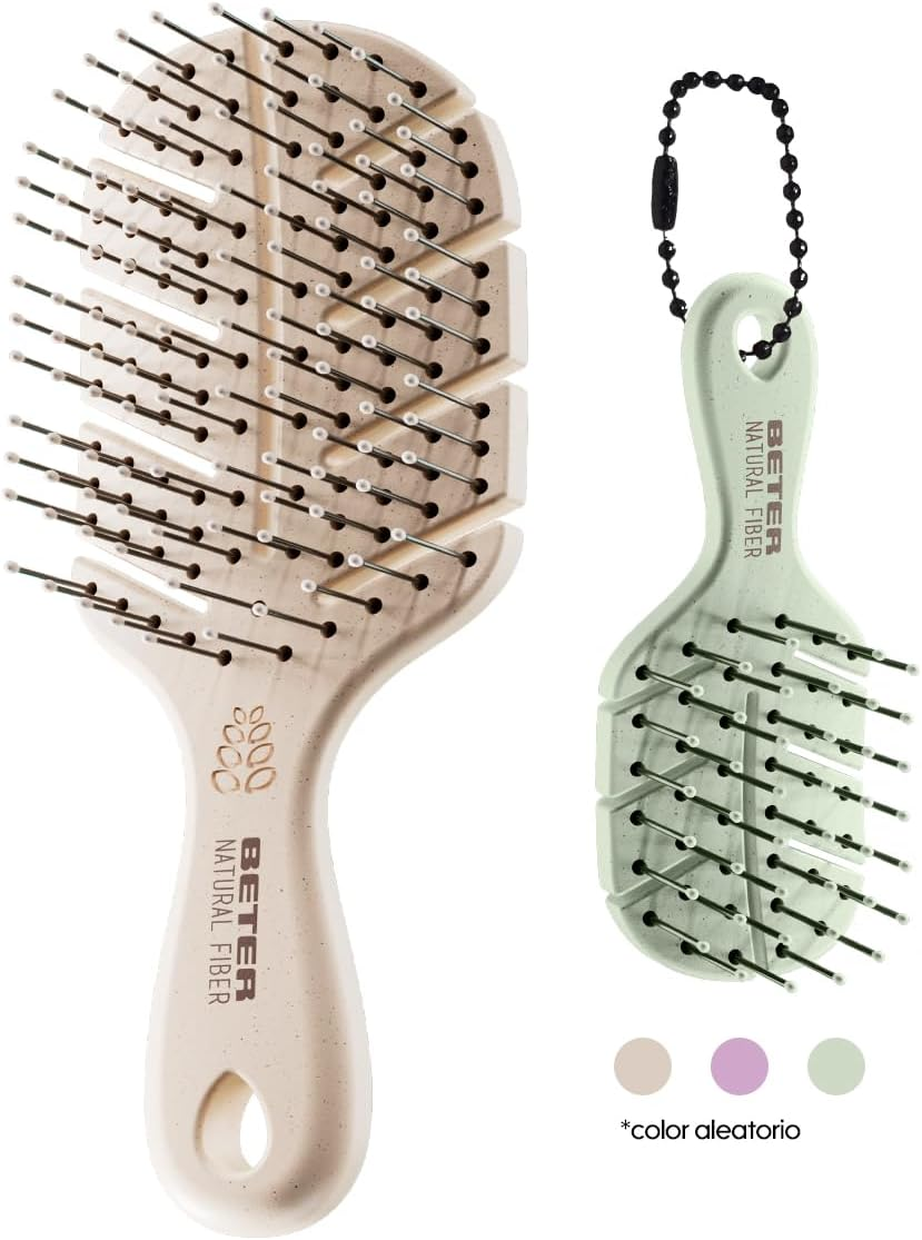 Beter - Natural Fiber Mini+Charm Mini Anti-Pull Hairbrush, Detangling, Anti-Tangle and Anti-Breakage, Eco-Friendly image number 2