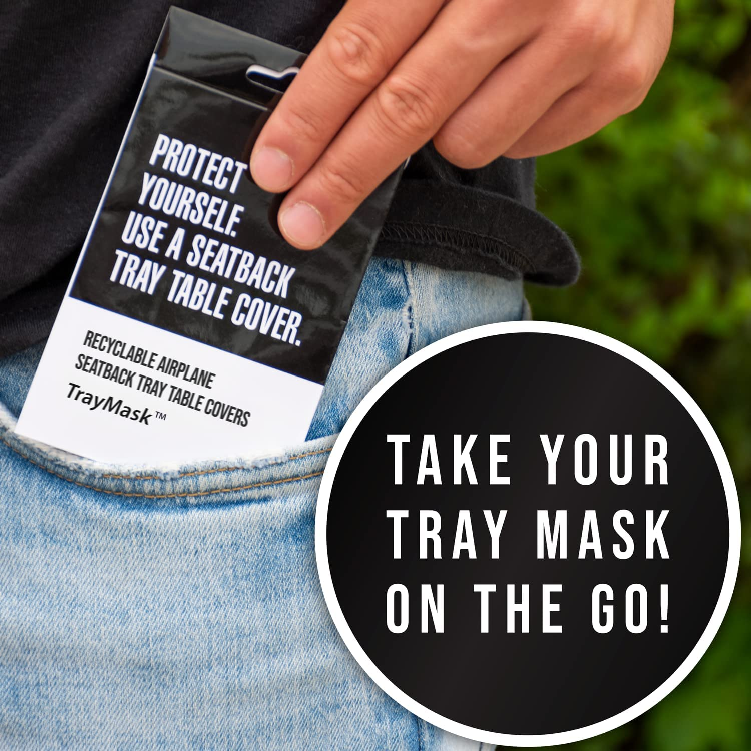 Traymask Disposable Tray Table Cover | Must Have Airplane Travel Essentials | Perfect for Toddlers, Kids and Adults Travel Accessories | Provides a Fresh/Clean Layer of Protection | 10 Pack image number 6