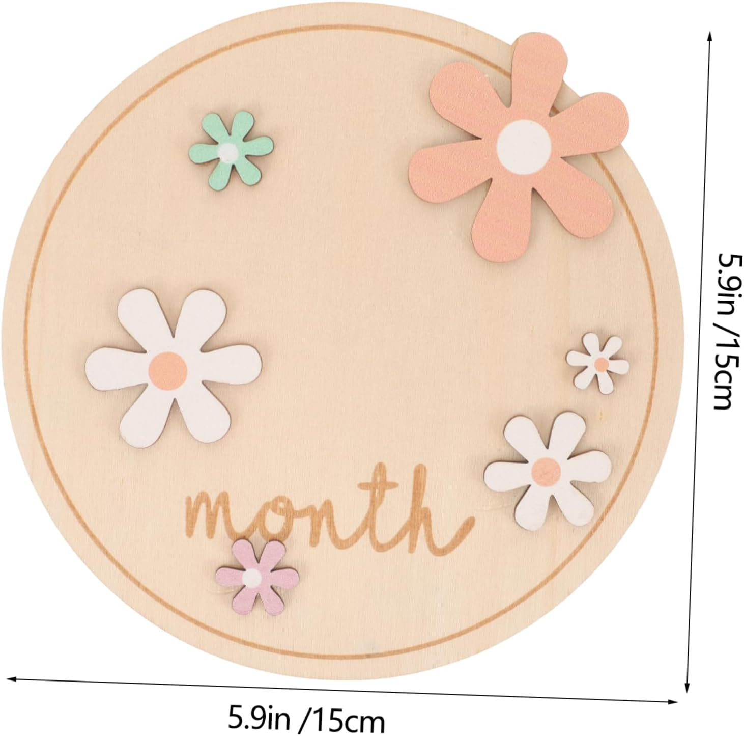 UPKOCH 1Set Cards Monthly Signs for Newborn Photography Props Announcement Discs for Boys Girls and Lightweight Design image number 5