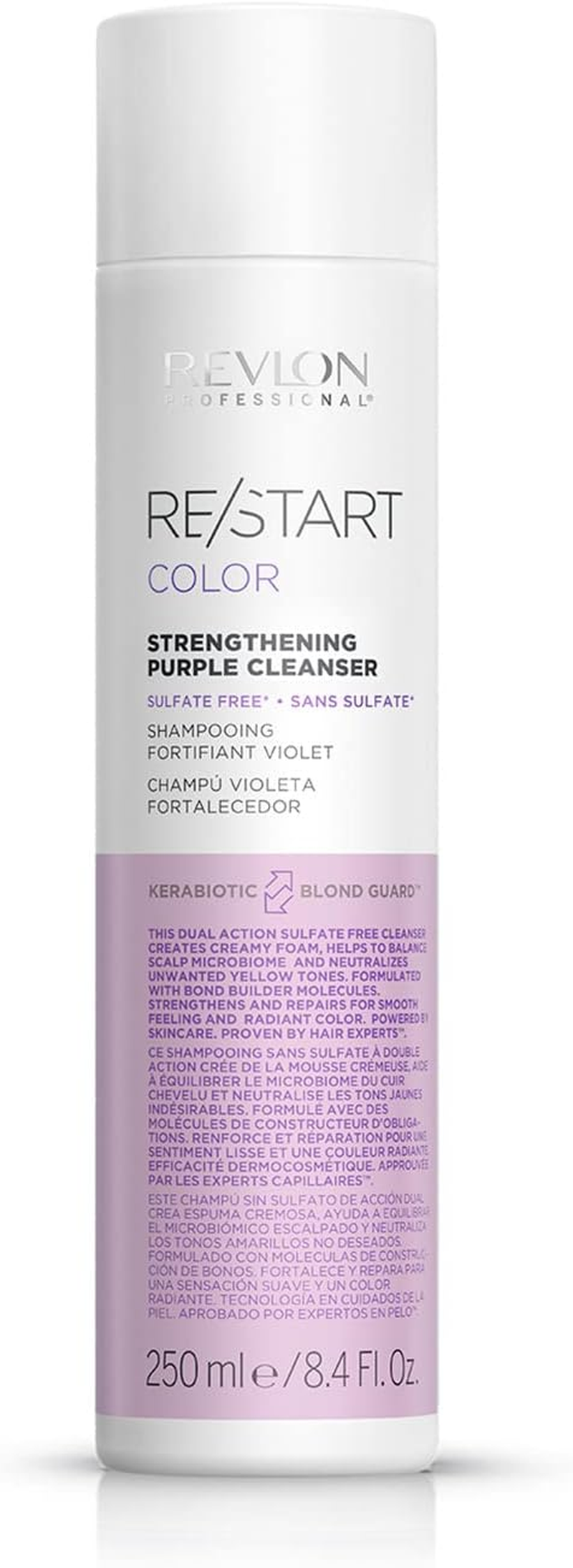 Revlon Professional Color Strengthening Purple Cleanser Shampoo Hair Treatment for Maintaining & Neutralising Bleached Hair (250Ml) Unisex image number 2