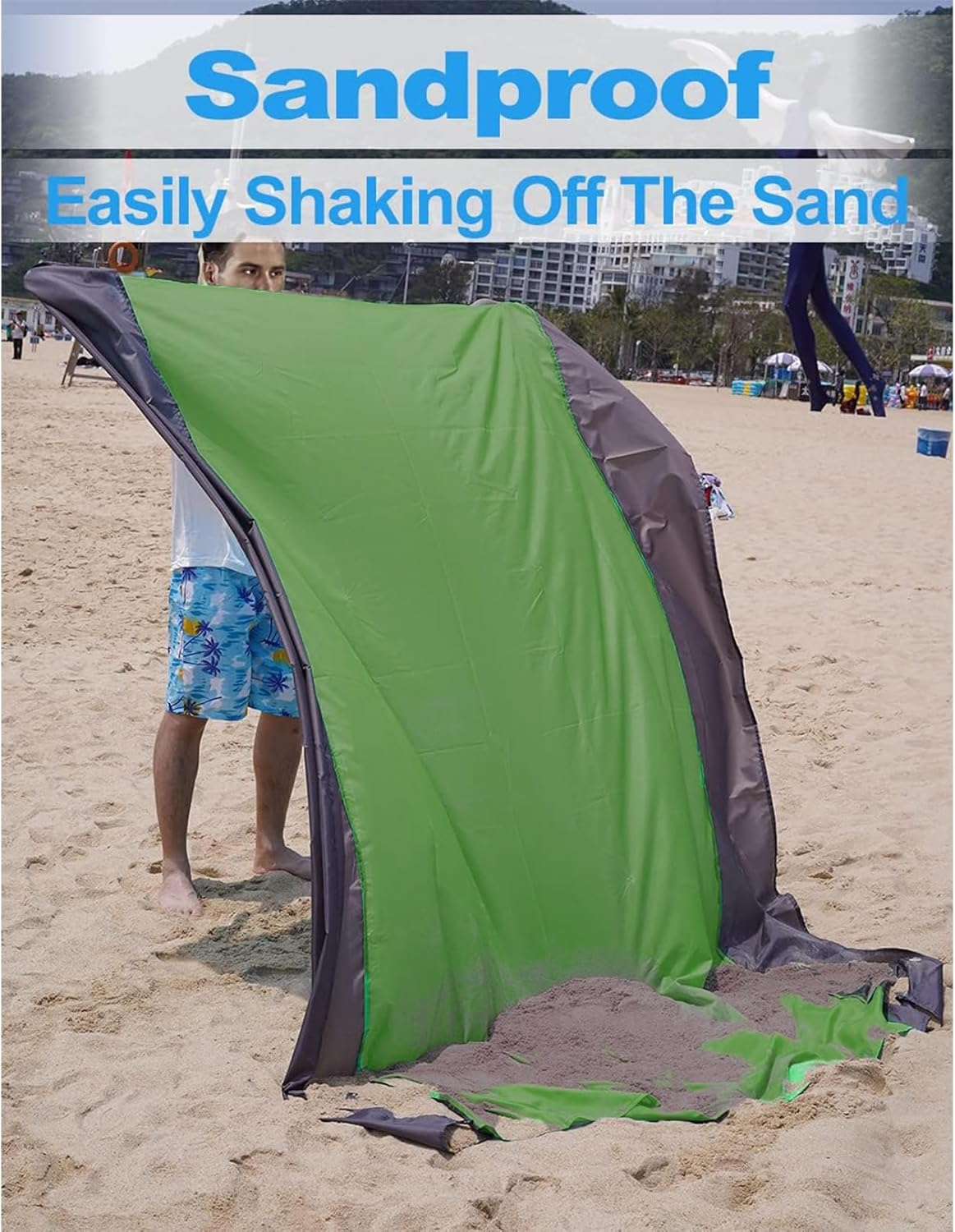 UKKQES Beach Blanket Oversized Extra Large 200 X 210 Cm,Waterproof Sandproof Beach Blanket 1-7 Adults Lightweight Durable for Travel Camping Hiking Picnic image number 6