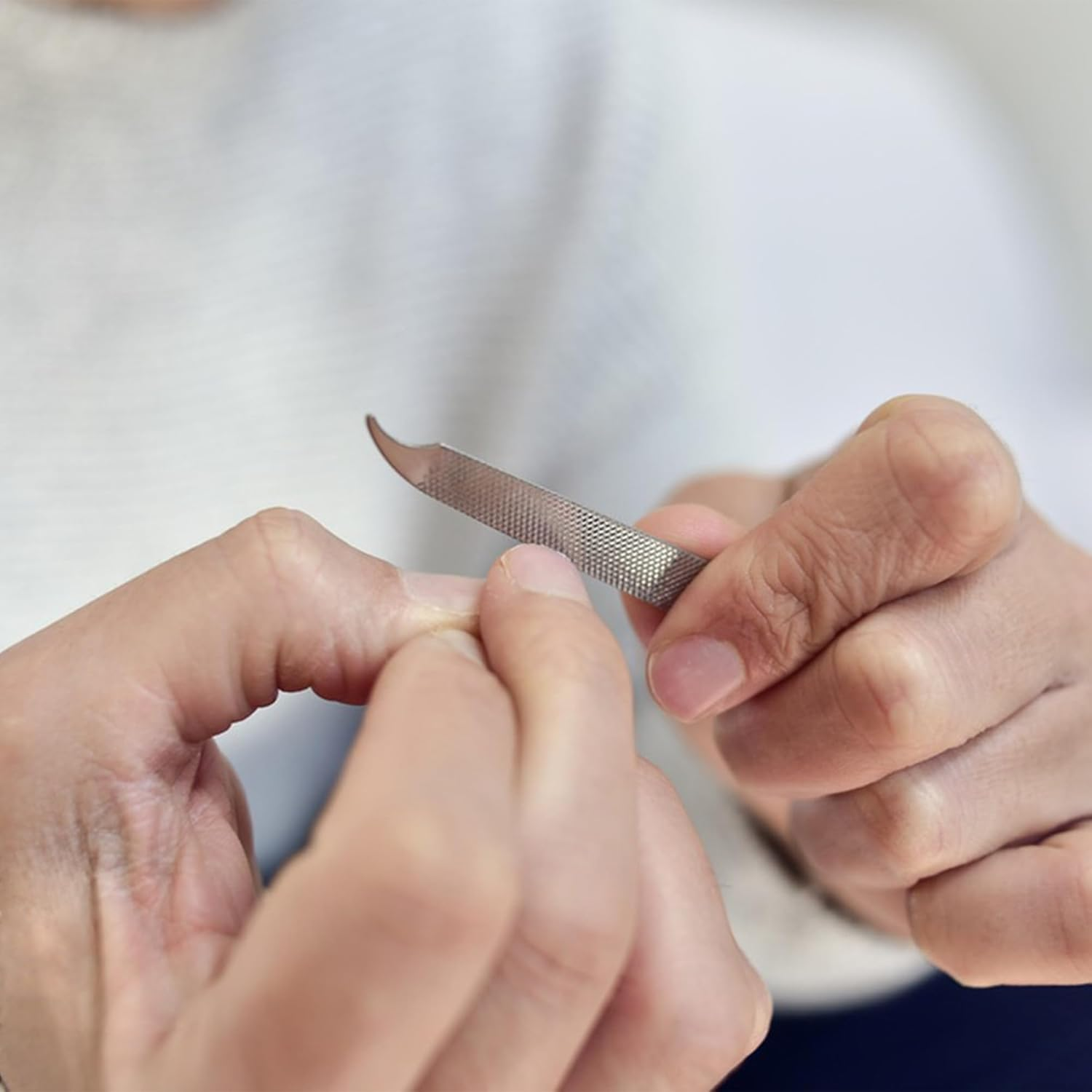 Blingkingdom 3 PCS Stainless Steel Nail File Metal Double Sided Nail File with Curved Sharp Pointed for Salon and Home Manicure Files (Silver) image number 3