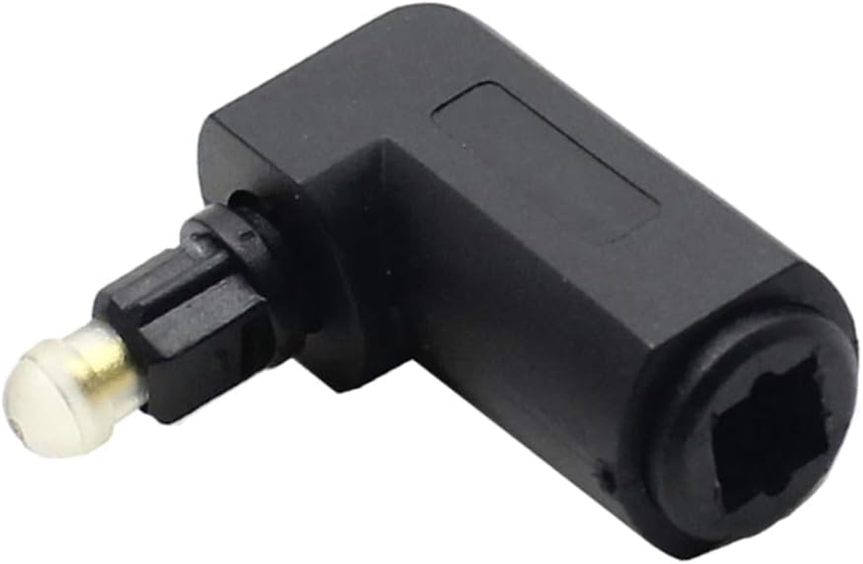 5-Pack 90-Degree Fiber Optic Adapter Male to Female Audio Connector for Home Theater and Sound Systems image number 5