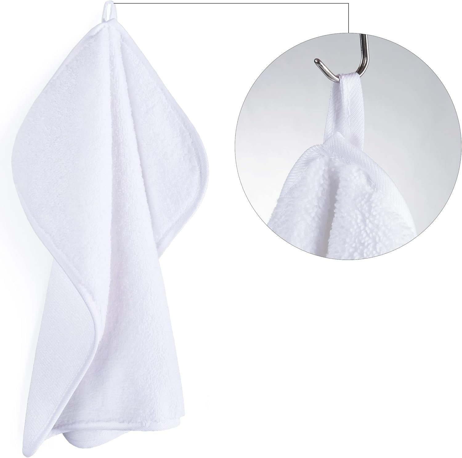 POLYTE Premium Lint Free Microfibre Washcloth Face Towel, 33 X 33 Cm, Set of 6 image number 3