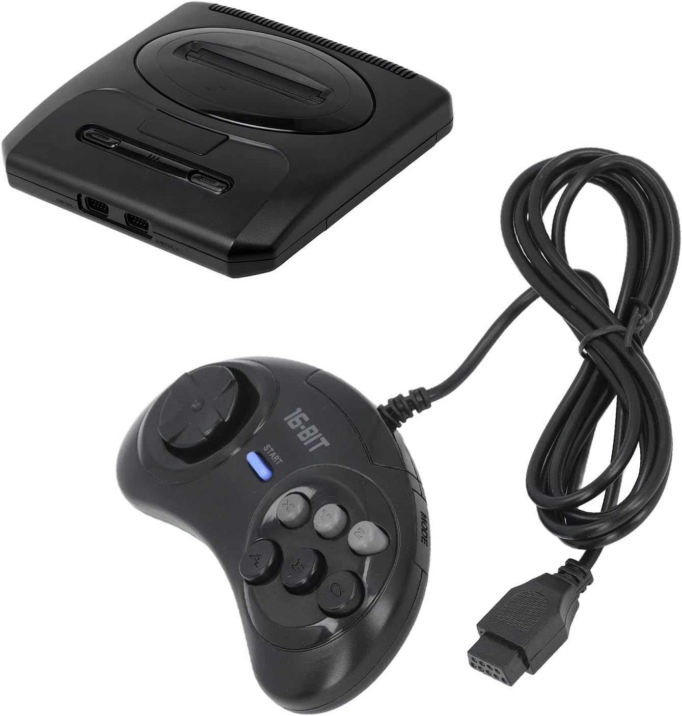 Game Controller 9 Pin 16 Bit Game Controller, Turboboost Function, Ergonomic Design, Plug and Play for Genesis with Long Connecting Cable image number 1
