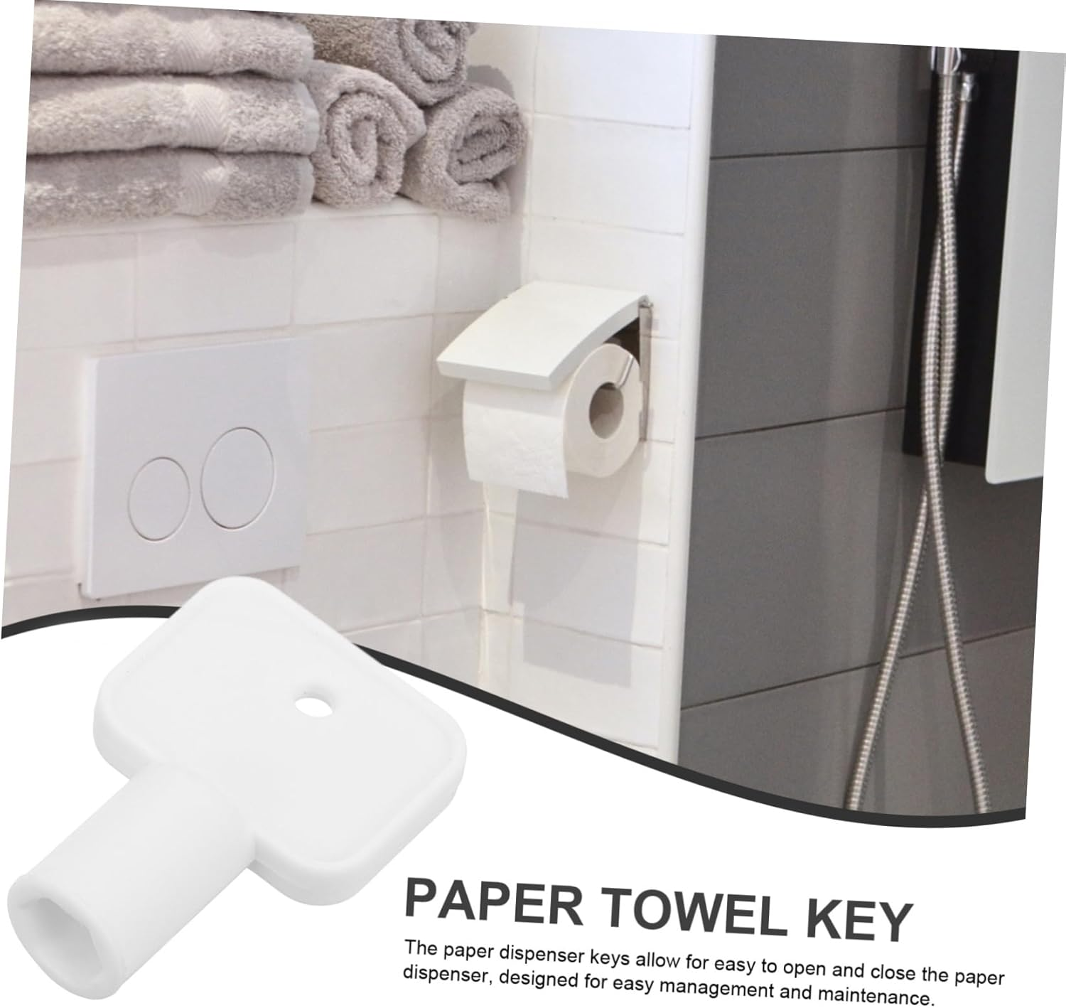Paper Towel Dispenser Key Replacement for Toilet Paper Key Plastic Bathroom Accessory Tissue Box image number 3