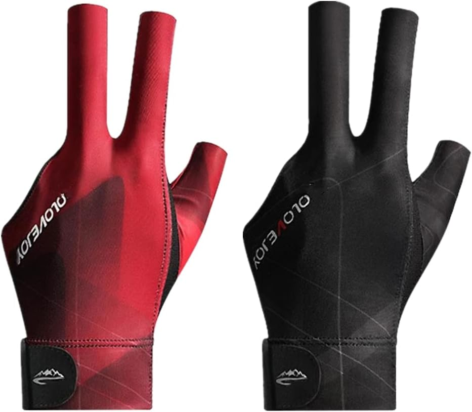 Gofidin 2 PCS Breathable Pool Gloves, Spandex Snooker Left Hand Three Fingers Glove, Elasticity Billiard Training Accessories image number 6
