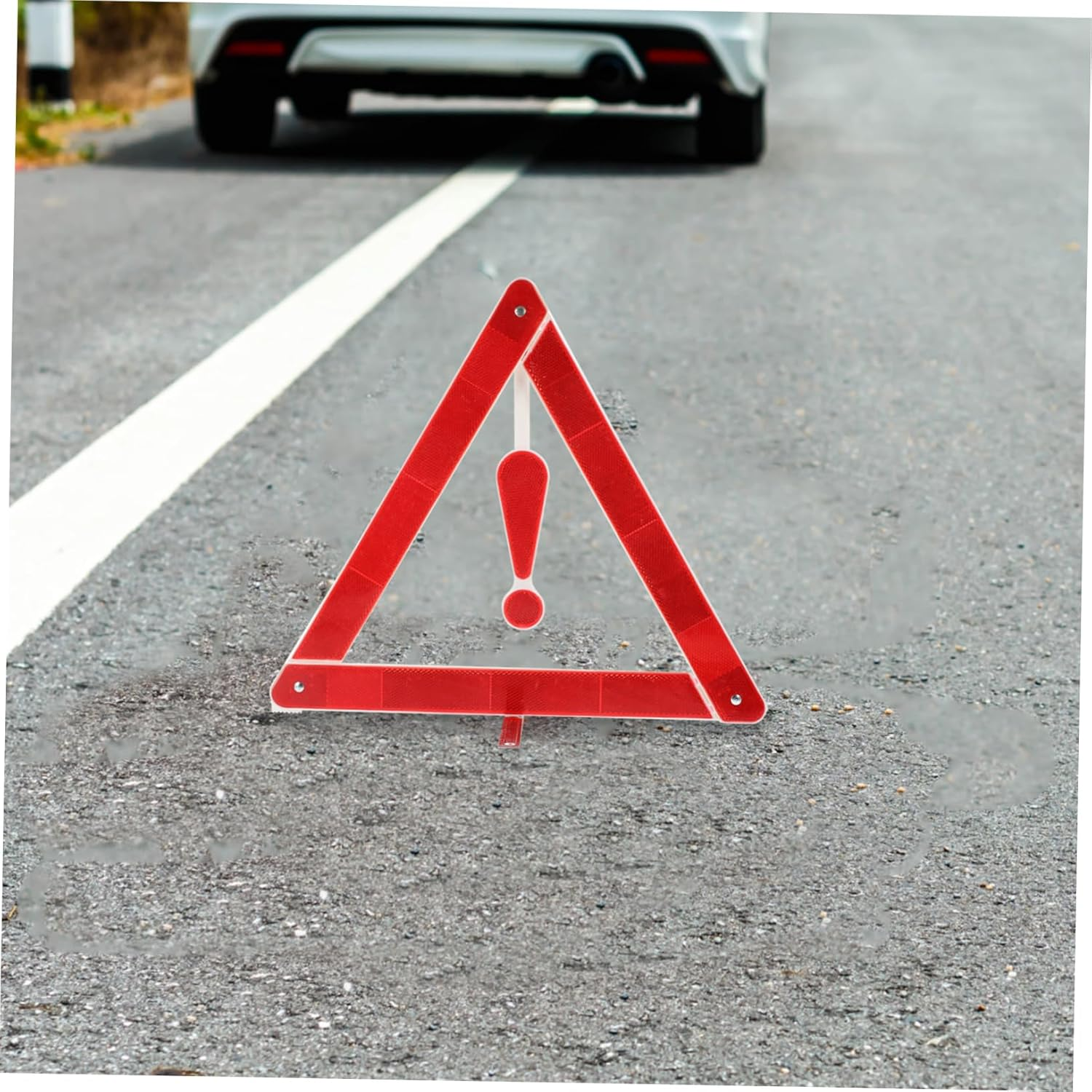 2Pcs Car Warning Triangle Folding Safety Tripod Kit Wind Resistant Roadside Warning Signs Easy Storage Sturdy Practical Vehicle Emergency Safety Tool image number 5