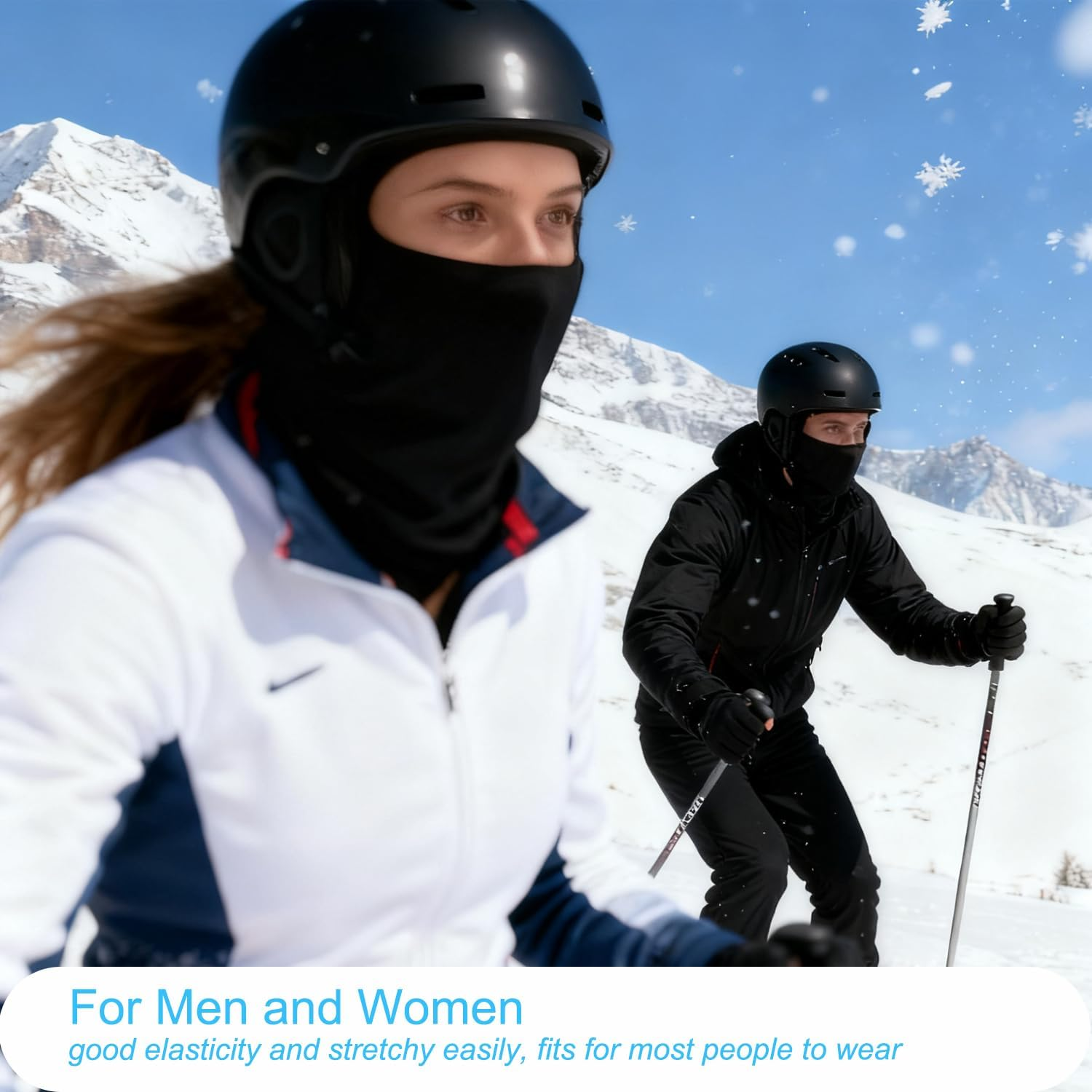 2 Pack Balaclava Face Mask, Summer Cooling Full Head Mask for Motorcycle Helmet, Sun UV Protection, Breathable Windproof Neck Gaiter for Men and Women, Black image number 3