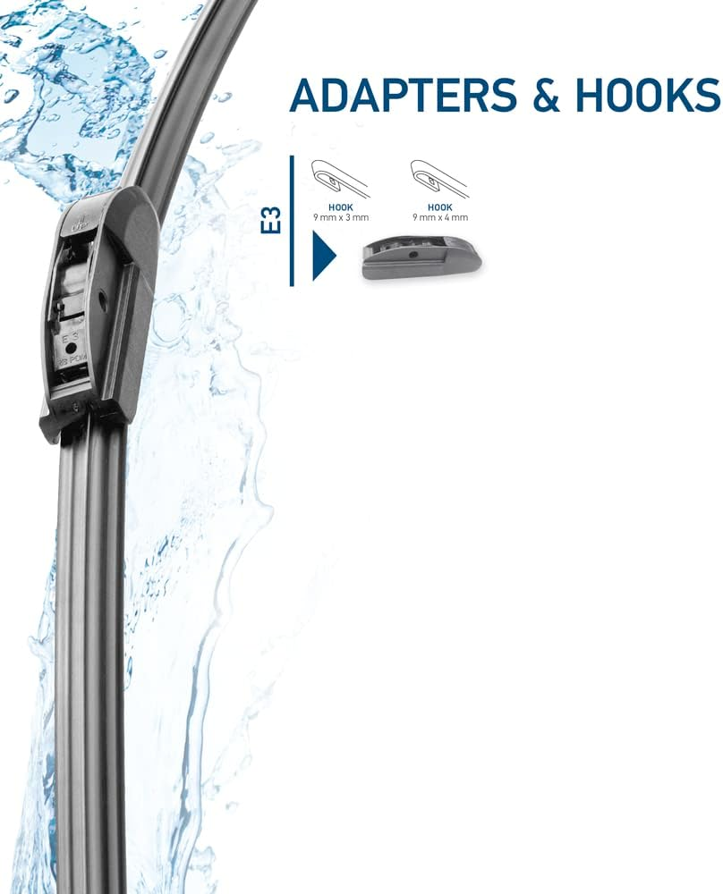 HELLA 9XW 358 164-291 Easy Set Upgrade Wiper Blade - Setup6045 - Flat Wiper Blade - for Left-Hand Drive Vehicles - 600/450 Mm - 24/18 Inch - Front - Quantity: 2 image number 3