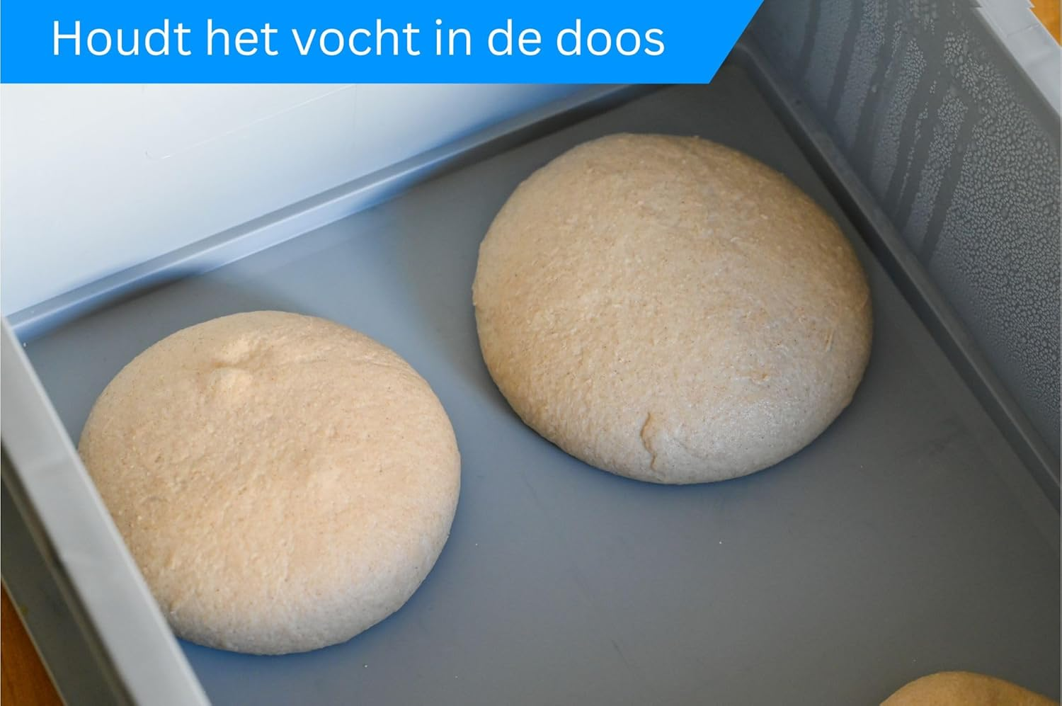 TOMASETTI Pizza Ball Box without Lid - Dimensions: 30 X 40 X 8 Cm - Dough Tray for Pizza and More - Stackable Fermentation Box for Sourdough image number 1