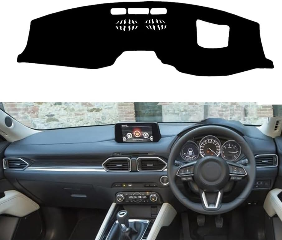 Evervenz Dash Mat for Mazda CX-5 2017 2018 2019 2020 2021 2022 2023 CX 5 CX5 2017-Onward Flannel Dashmat09 image number 1