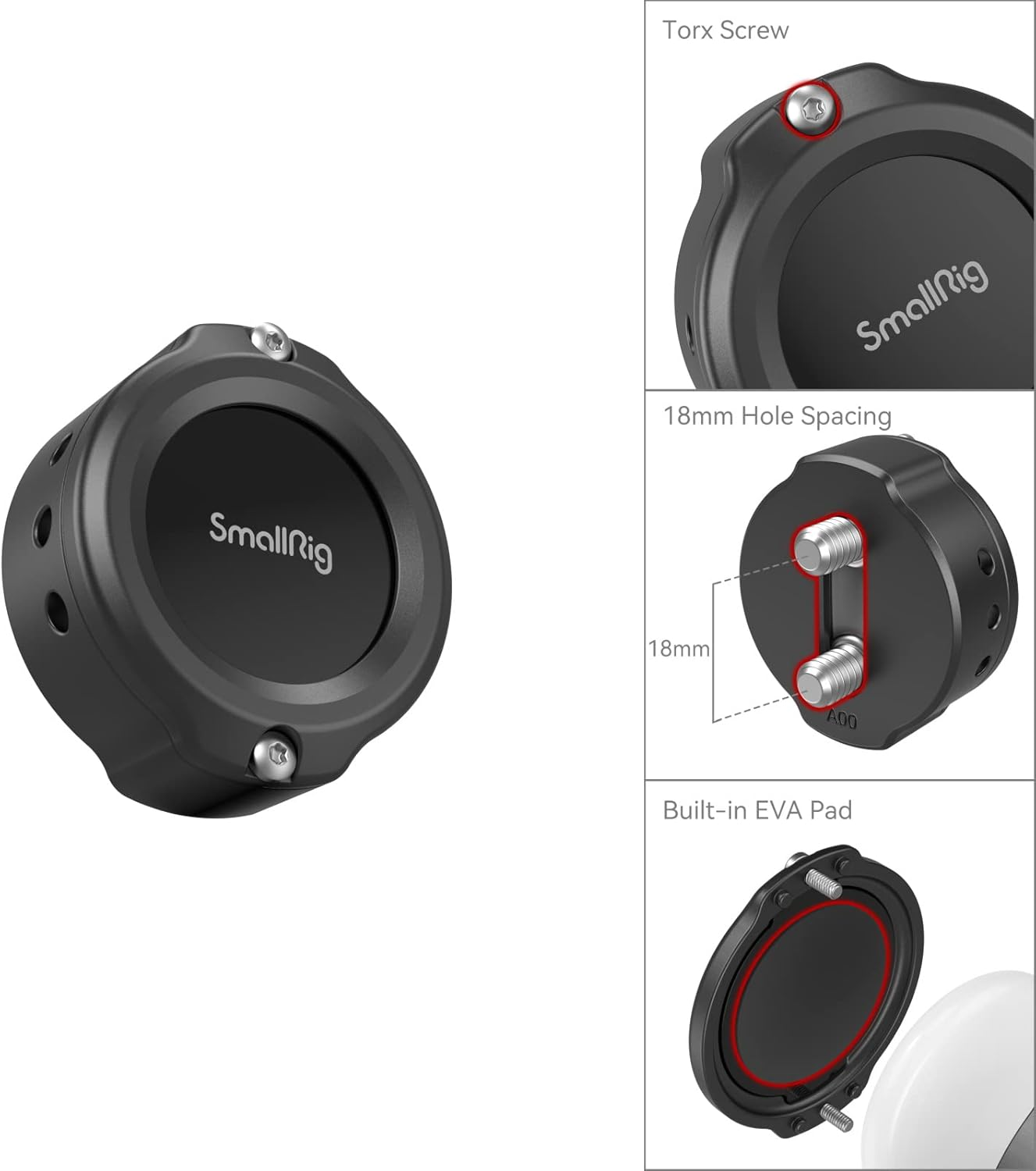 Smallrig Cage for Airtag, Camera Adapter Mount with Dual 1/4"-20 Screw Mount Compatible with Camera Cage & Plate - MD4149 image number 6