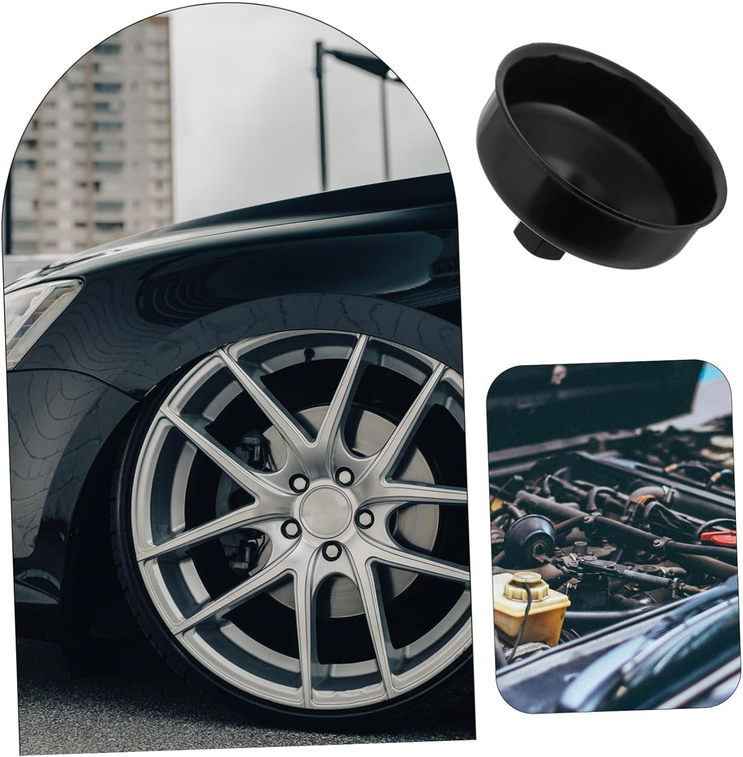 GETAJGHSD Swivel Oil Filter Wrench Automotive Motorcycle Compact and Lightweight Slip Grip Tool for Easy Use image number 1