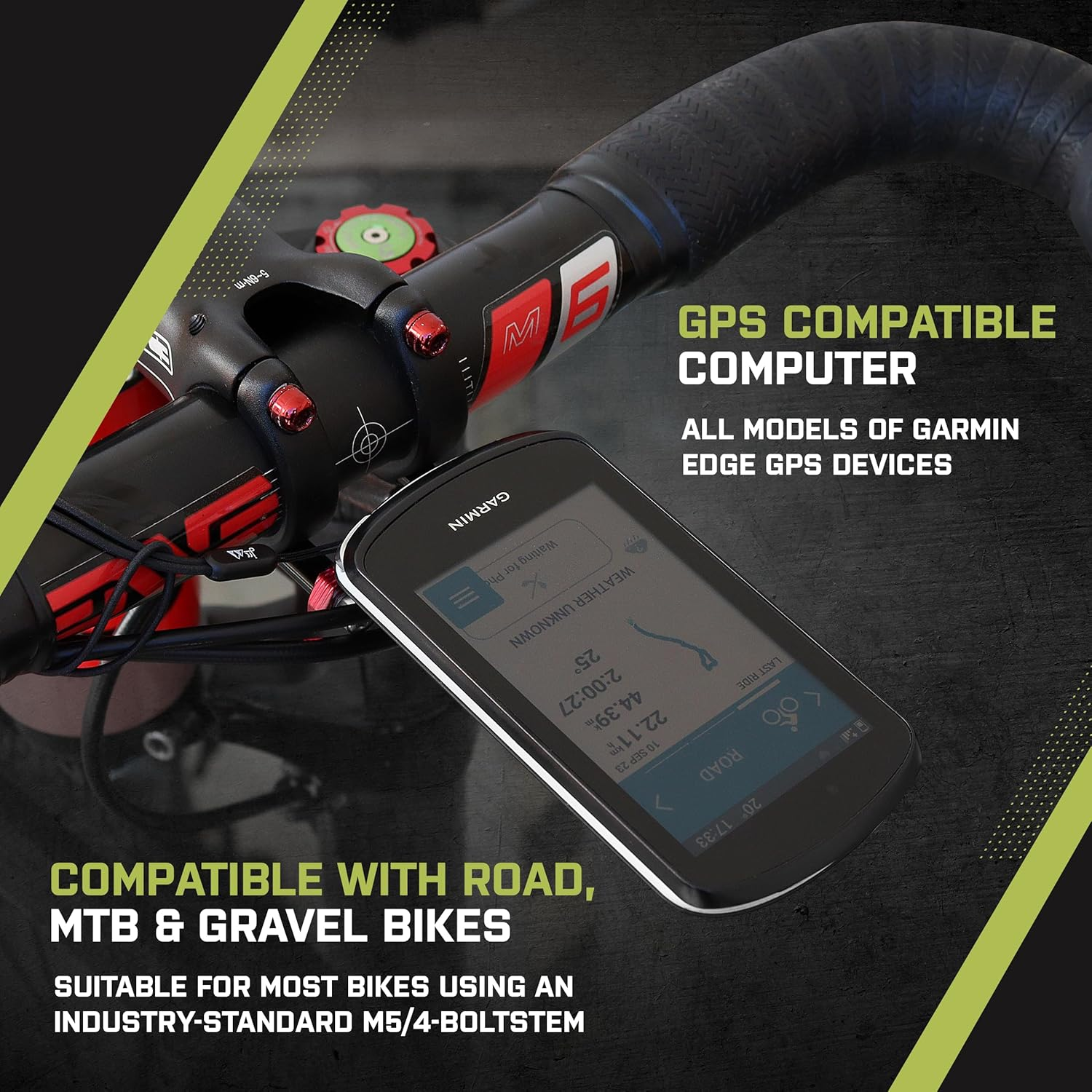 JRC Components Stem Out Front Mount | Compatible with Garmin Edge Series Devices | Lightweight CNC 6061 Aluminium Body - Orange image number 2