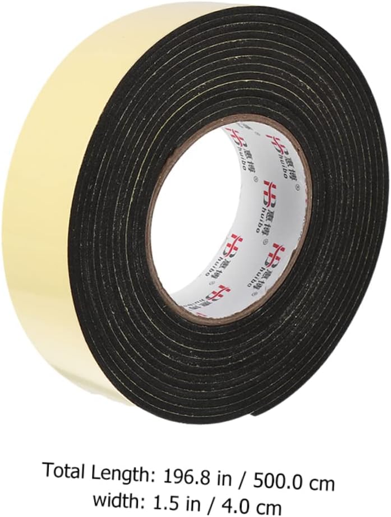 2Rolls Soundproofing Door Seal Tape of Eva Sponge Sealing Strip Easy Install Windproof Sealing Tape image number 5