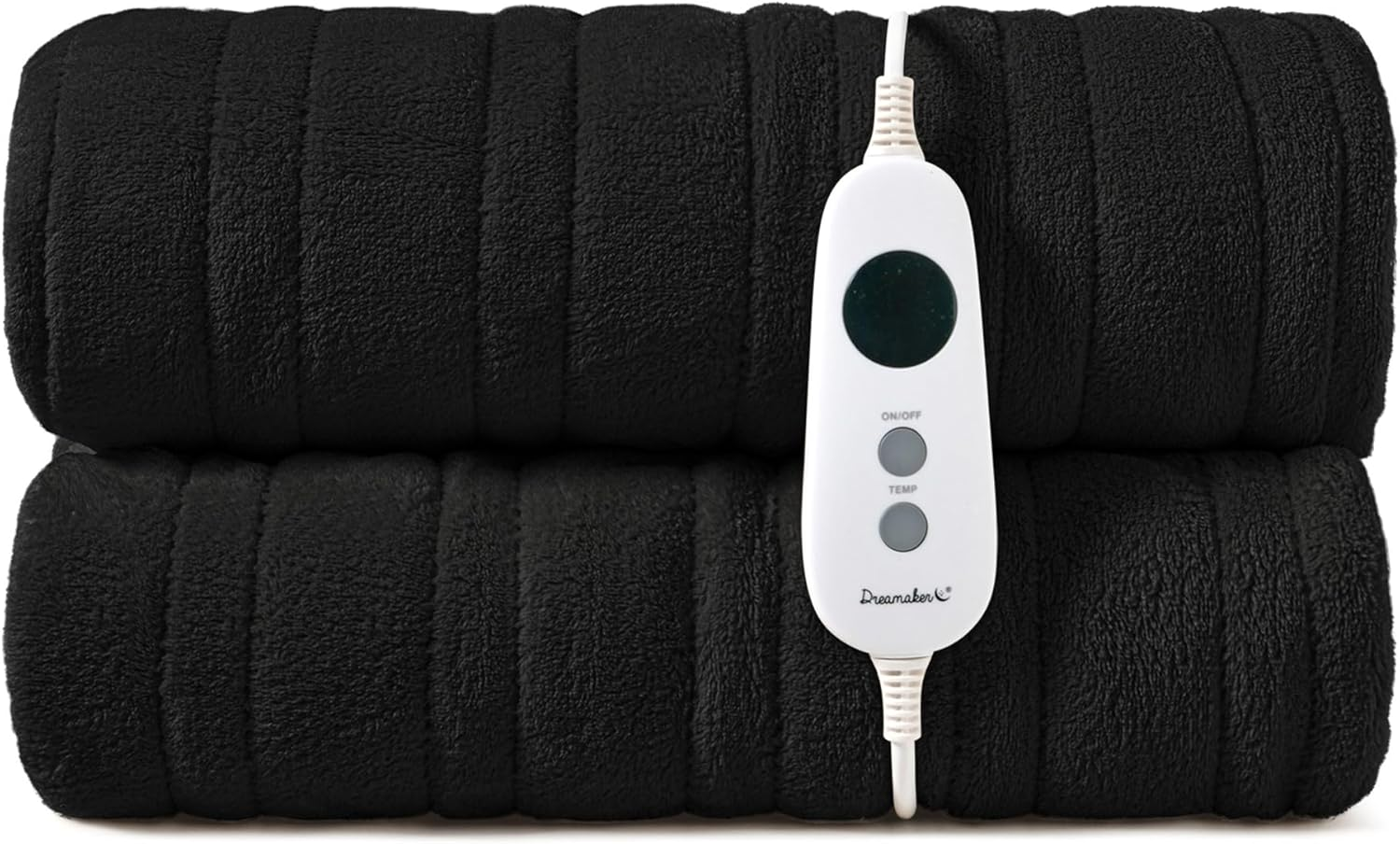 Dreamaker Double-Sided Coral Fleece Electric Heated Throw Blanket 160X130Cm Heating Rug Plush Snuggle Overheat Protection Adjustable 9 Heat Settings Extra Long Cord Detachable Controller - Blue